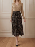 Load image into Gallery viewer, Crisscross VNeck Draping Long Sleeve Dress N6C206