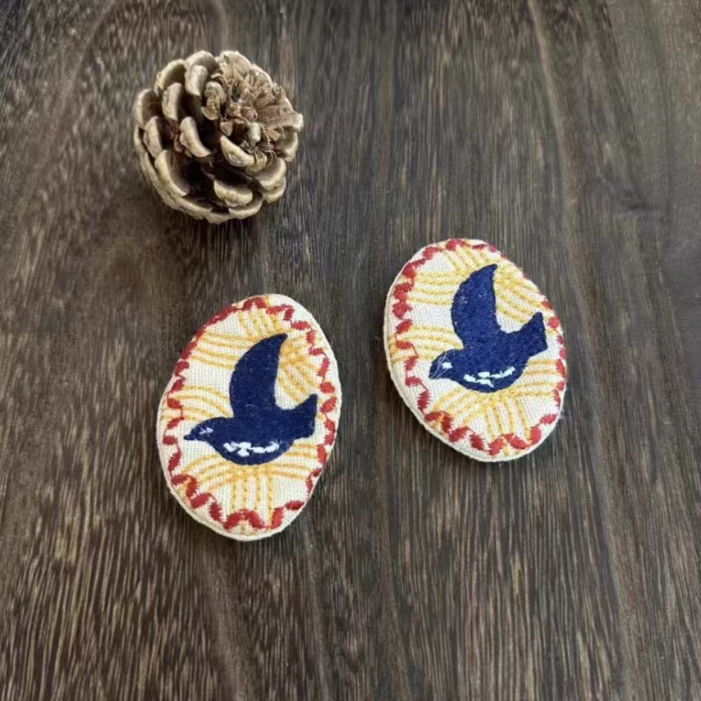 Handmade Cotton Linen Brooch Pin Cute Minimalist  N6G037