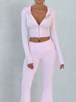 Load image into Gallery viewer, Cropped Hooded Set Fitted Pant Lightweight N5Z210
