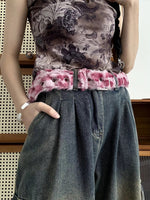 Load image into Gallery viewer, Unisex Pink Leopard Print Belt N6J104