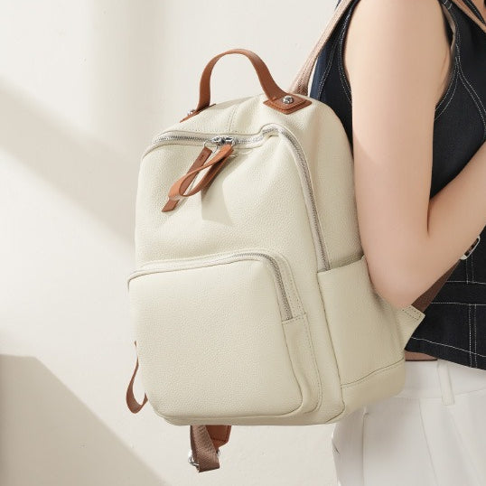 Genuine Leather Backpack Laptop Travel Commuter N6F162