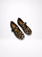 Load image into Gallery viewer, Retro Round Toe Leopard Pony Hair Mary Jane Flats N6C147