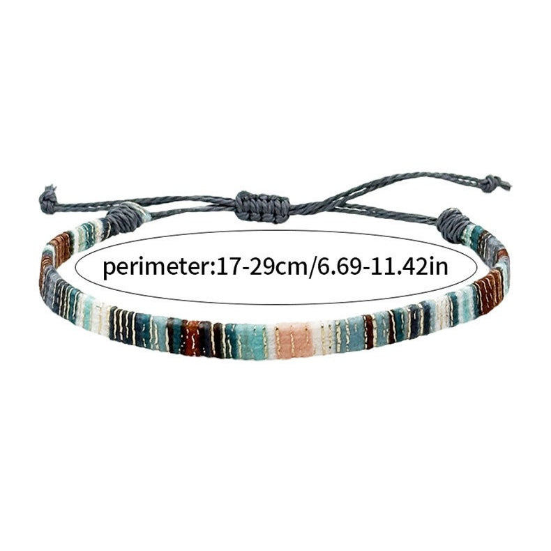 Woven Velvet-Finish Flat Wide Bracelet S5P619