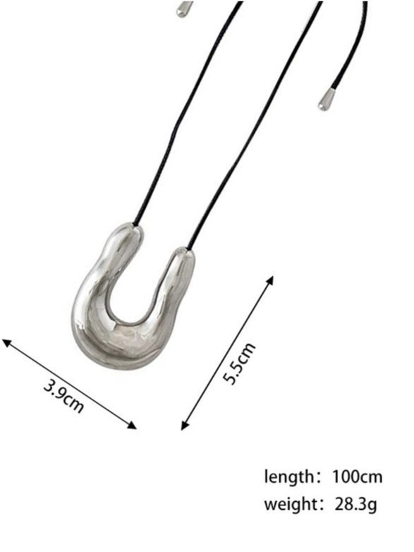U-Shaped Horseshoe Necklace Women Luxury Layering N6C066