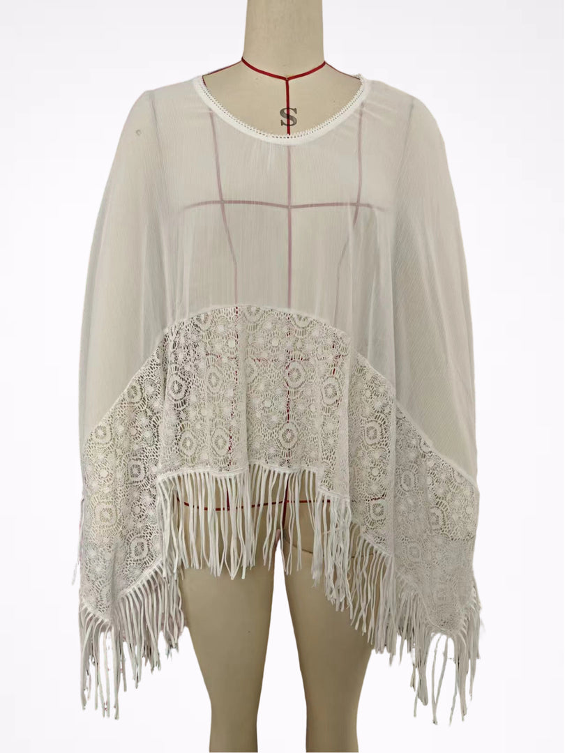 Fringe Beach Cover Up Tunic Women N6F250
