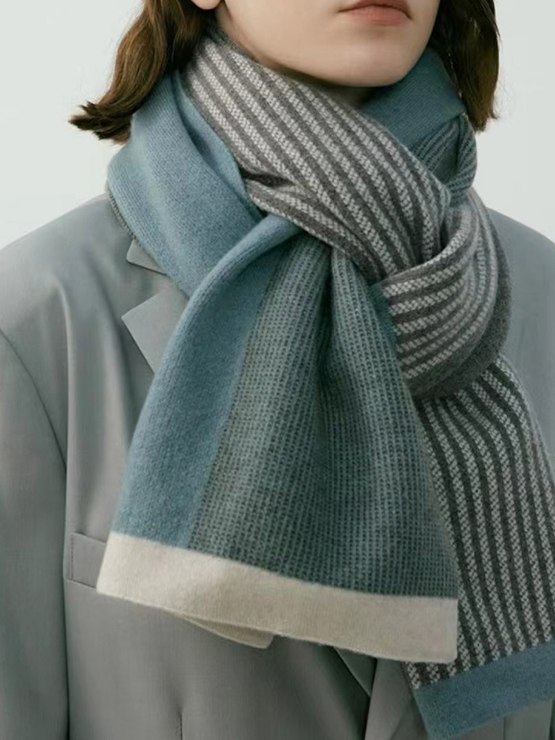 Textured Line Knit Scarf  M5A211