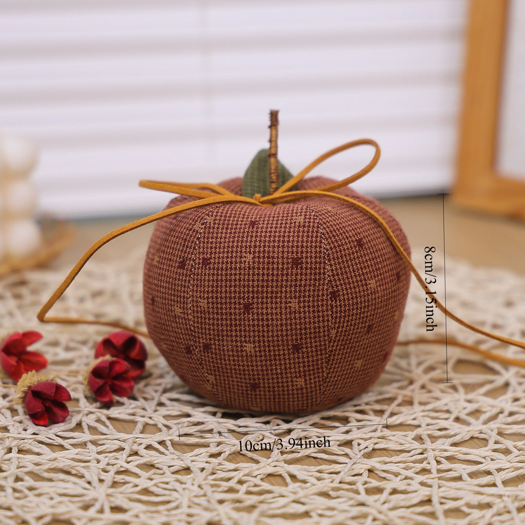 Vintage Stuffed Fabric Apple Decor N6K293