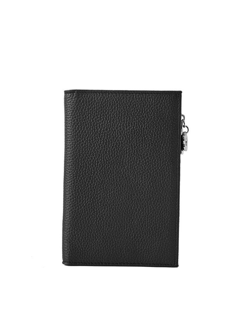 Genuine Leather Zipper Passport Wallet Women N6D022