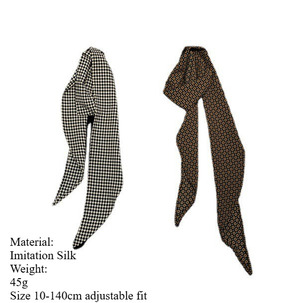 Simple French Thin Stripe Scarf Women Versatile M5A338