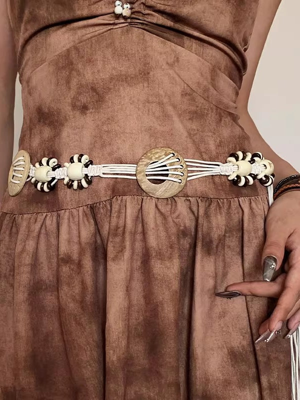 Bohemian Woven Beaded Waist Chain Women Adjustable N6C090