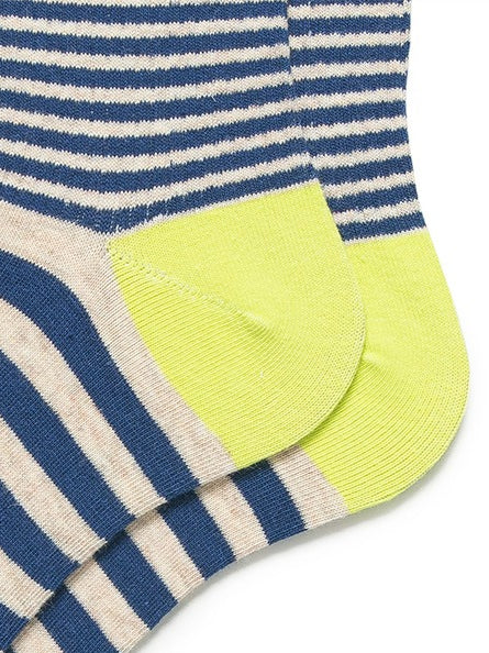 Color Block Stripe Athletic Mid-Calf Socks Women N6C166