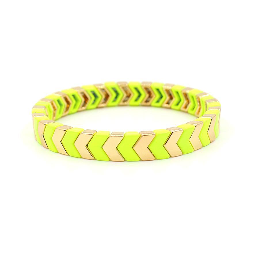 Arrow Beads Bracelet Tribal Enamel Elastic Adjustable S5P049