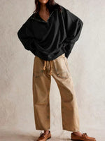 Load image into Gallery viewer, Contrast Rib Polo Coat Vented Puff Sleeve  N5Z258
