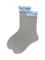 Load image into Gallery viewer, Bubble Cuff Cable Knit Socks Women N6C171