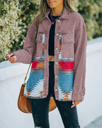 Load image into Gallery viewer, Denim Wool Blend Jacket Women Vintage Distressed Hem N5A114
