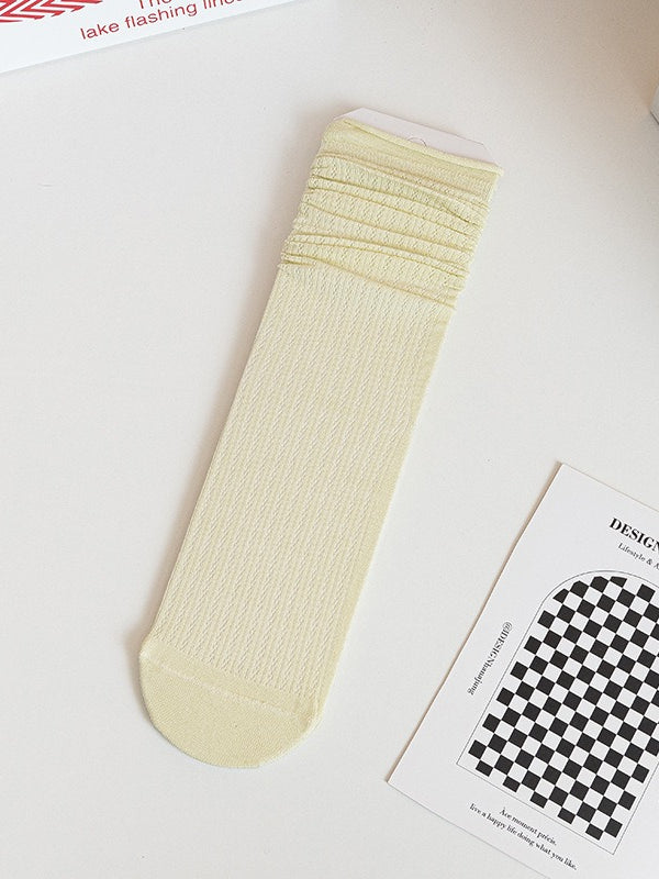 Breathable Mesh Slouch Socks Women N6C161