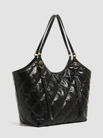 Load image into Gallery viewer, Quilted Oversized Tote Bag with Magnetic Snap N6C048