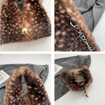 Load image into Gallery viewer, Women's Plush Triangular Shoulder Handbag N6J177