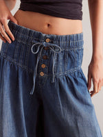 Load image into Gallery viewer, Wide Leg Relaxed Tie Waist Denim Pants Women N6C283