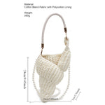 Load image into Gallery viewer, Handwoven Shell Beach Crossbody Bag Crochet Tote N6F084