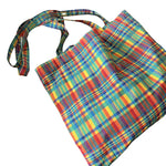 Load image into Gallery viewer, Iridescent Tartan Shoulder Bag Pure Cotton S5P272