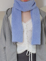 Load image into Gallery viewer, 25% Wool Blend Fluffy Knit Scarf Women S5P677