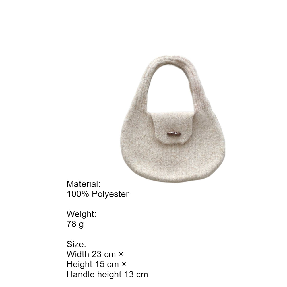 Soft Plush Knit Handbag Women Small Tote N6H314