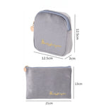 Load image into Gallery viewer, Flannel Cosmetic Bag Set Large Capacity Travel Organizer N6G278