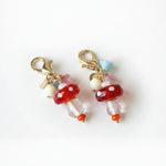 Load image into Gallery viewer, Handmade Red Mushroom and Flower Charm N6D047