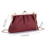 Load image into Gallery viewer, Women's Ruched Top-Grain Leather Evening Bag N6J221