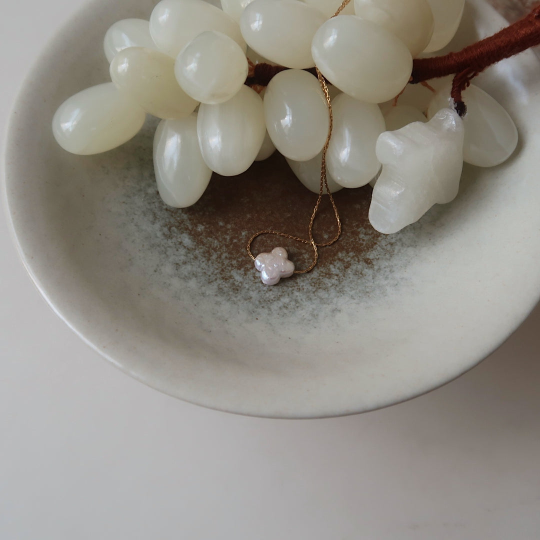 Mini Freshwater Pearl Geometric Choker Titanium Steel N6H172