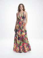 Load image into Gallery viewer, Sexy Print V Neck Slip Dress Women N6C247