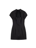 Load image into Gallery viewer, Bow Detail Square Neck Bodycon Short Dress Women N6E156