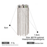 Load image into Gallery viewer, Chain Tassel Ring 18K Gold Two Tone Steel Design S5P061
