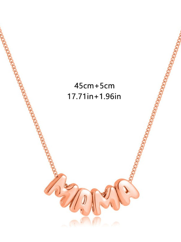 MAMA Stainless Steel Necklace Women N6D536