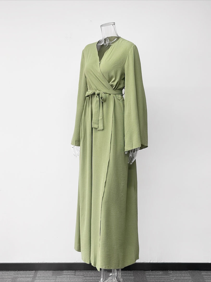 Two-Way Open Front Robe Dress Women N6C199