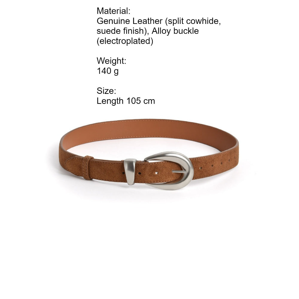 Vintage Suede Genuine Leather Belt Women  N6H333