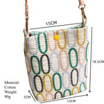Load image into Gallery viewer, Hand-Embroidered Cotton Crossbody Phone Pouch  S5P288
