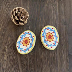 Load image into Gallery viewer, Handmade Cotton Linen Brooch Pin Cute Minimalist  N6G037
