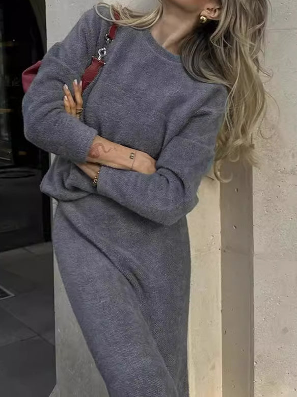Crew Neck Mermaid Set Heavyweight Knit N5Z278