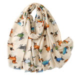 Load image into Gallery viewer, Animal Motif Linen Touch Wrap  M5A262