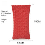 Load image into Gallery viewer, Minimalist PVC Weave Snap Glasses Case Women S5P972