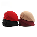 Load image into Gallery viewer, Solid Wool Beret Women Classic Round Dome N6G204