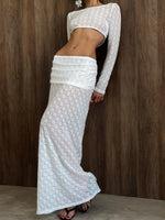 Load image into Gallery viewer, Crop Sheer Set Mid Weight White N5Z837
