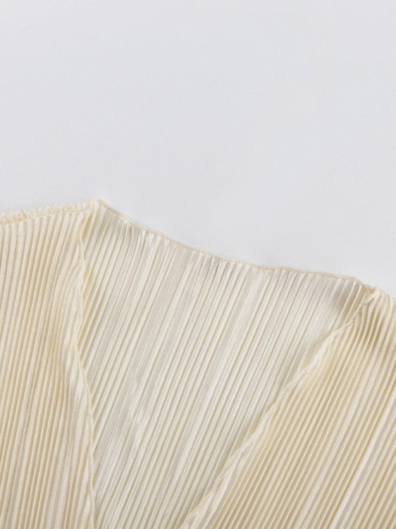 Fitted Flare Sleeve Ruffle Blouse Women N6D091