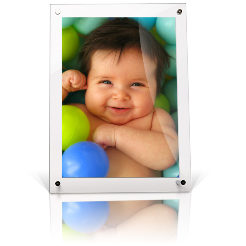 A5 acrylic desktop free standing photo frame