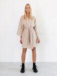 Image 2 of ATHENA Linen Wrap Dress in Beige from Love and Confuse