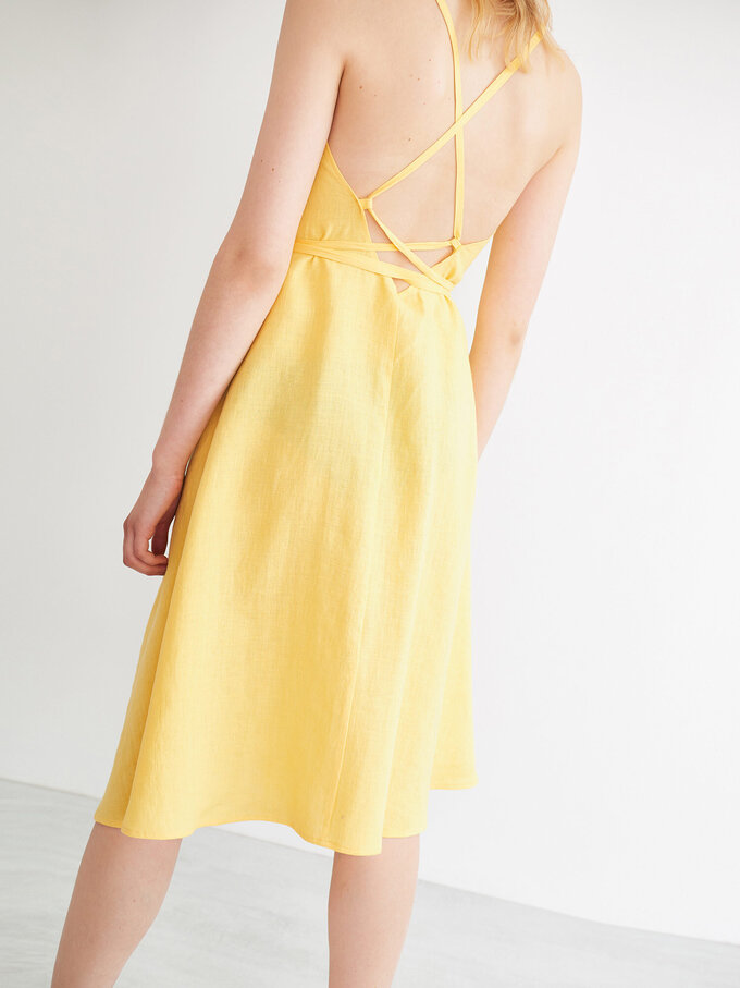 Bild 3 von AUDREY Leinen Wickelkleid in von Love and Confuse