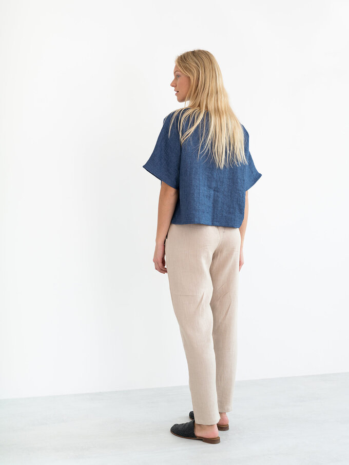 Image 6 of BEE Linen Top in Denim from Love and Confuse