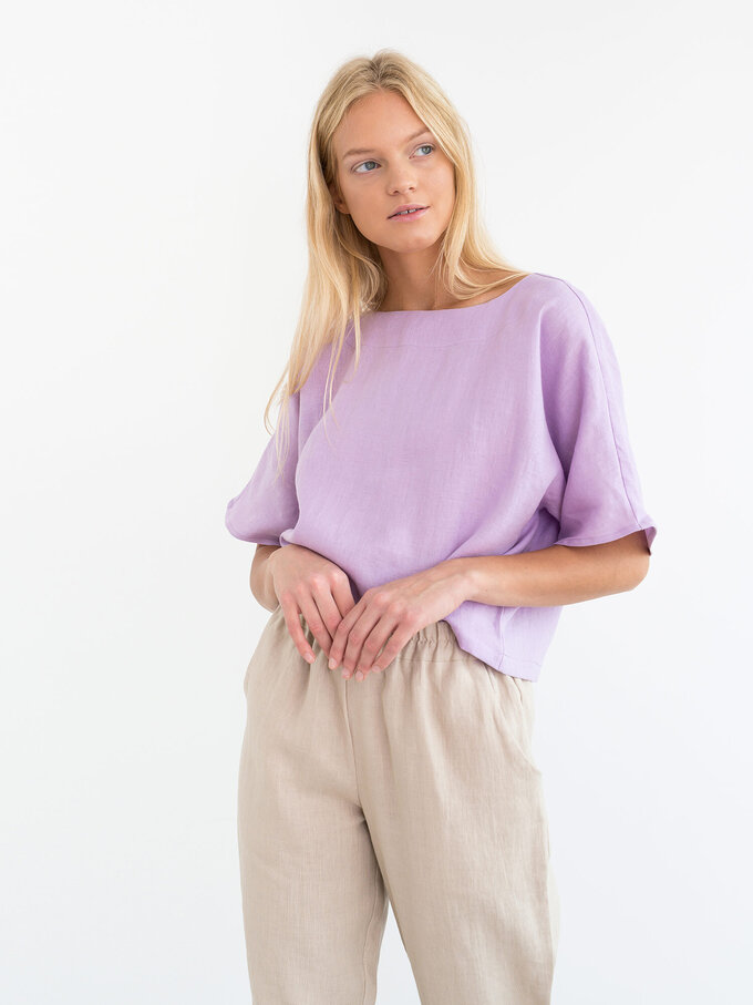 Image 4 of BEE Linen Top in Lilac from Love and Confuse